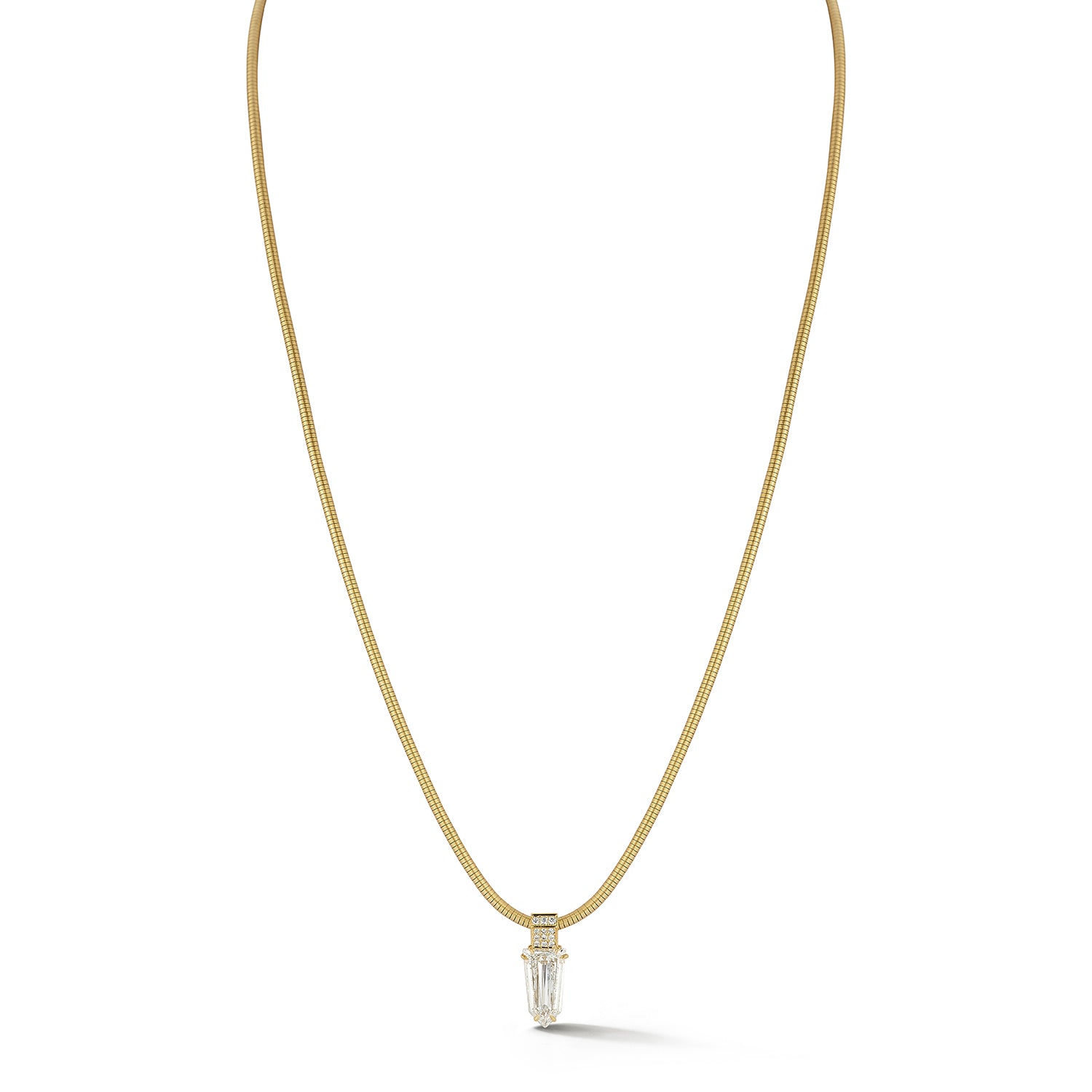 Diamond hot sale bullet necklace