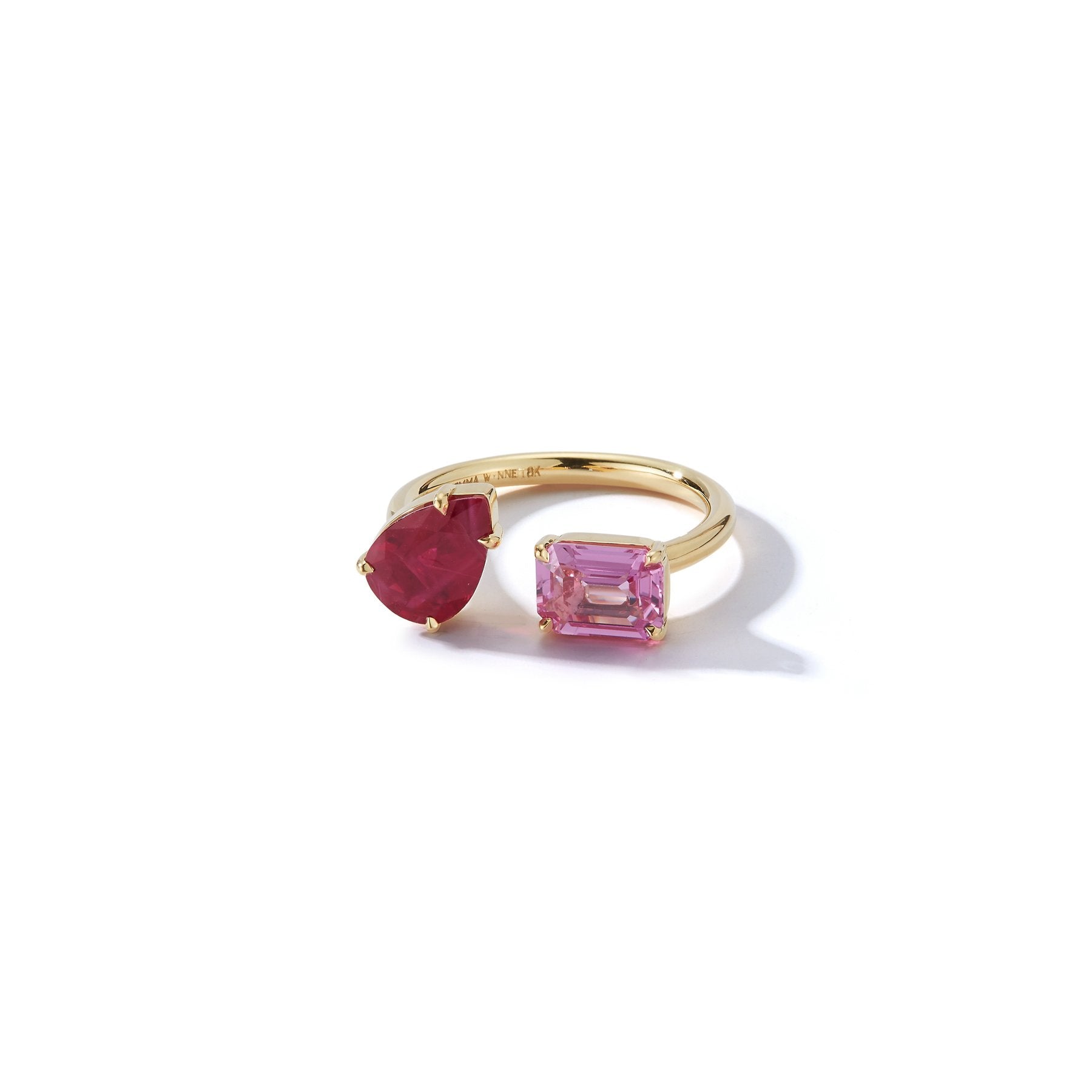 Ruby and deals pink sapphire ring