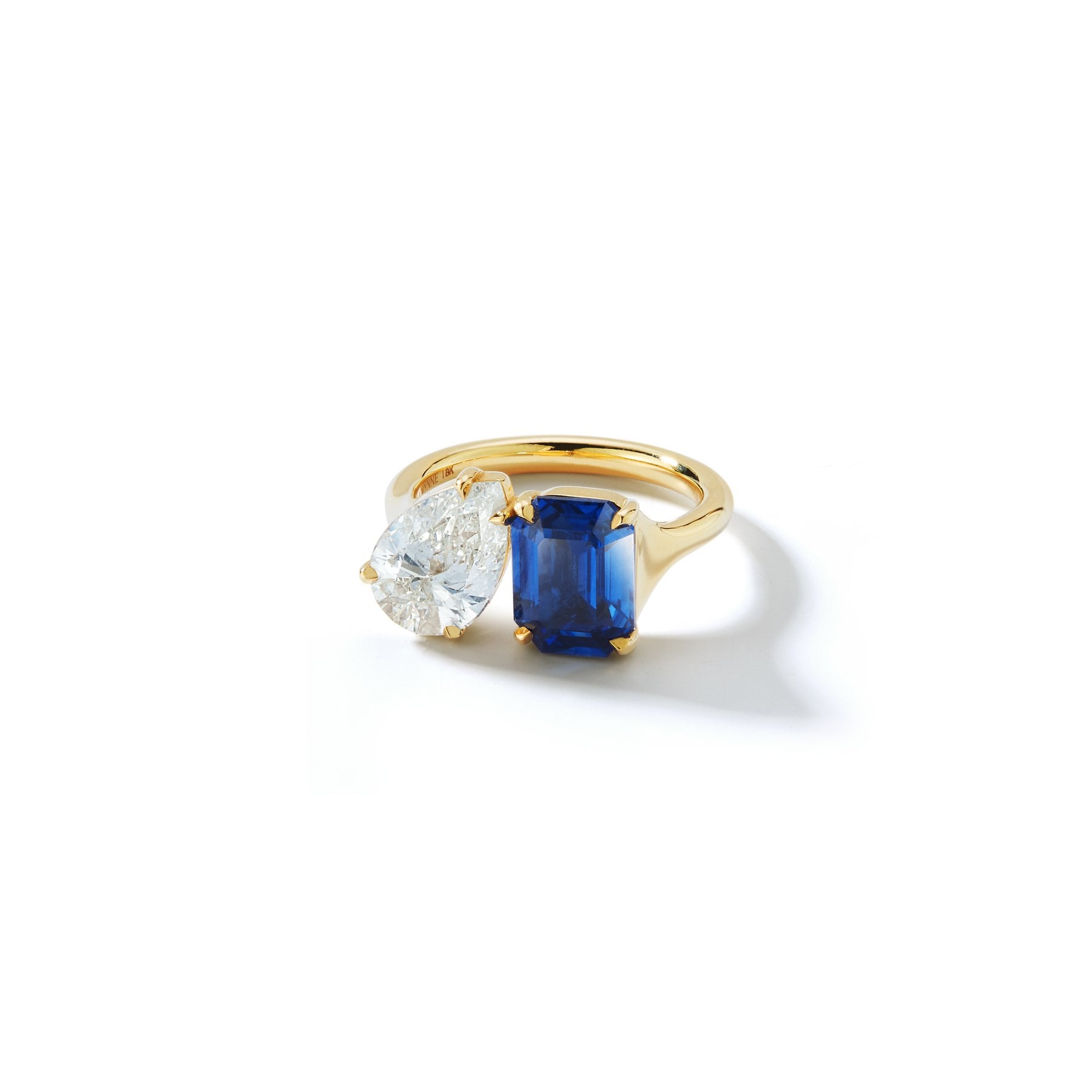 Double sapphire shops ring