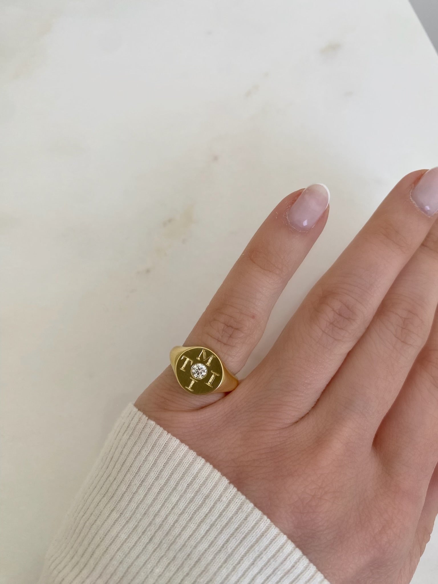 Love Notes Moi et Toi Diamond Pinky Signet Ring – Jemma Wynne