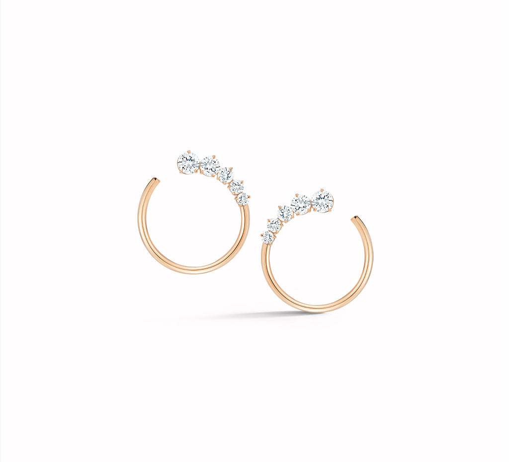 Prive Graduated Diamond Hoops