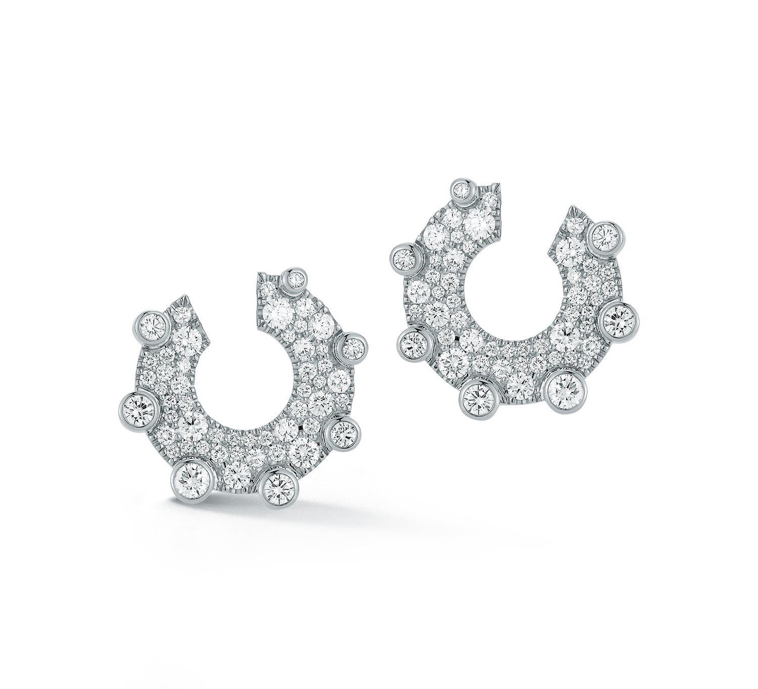 Prive Pave Round Diamond Hoops