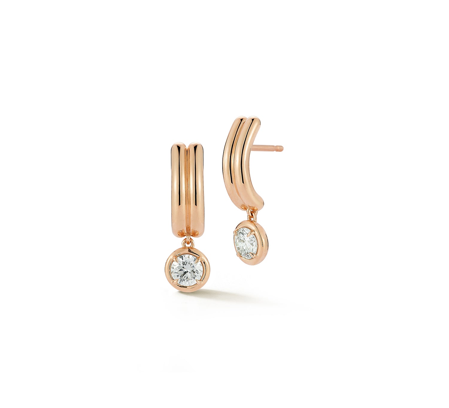 FORME Single Diamond Drop Earrings