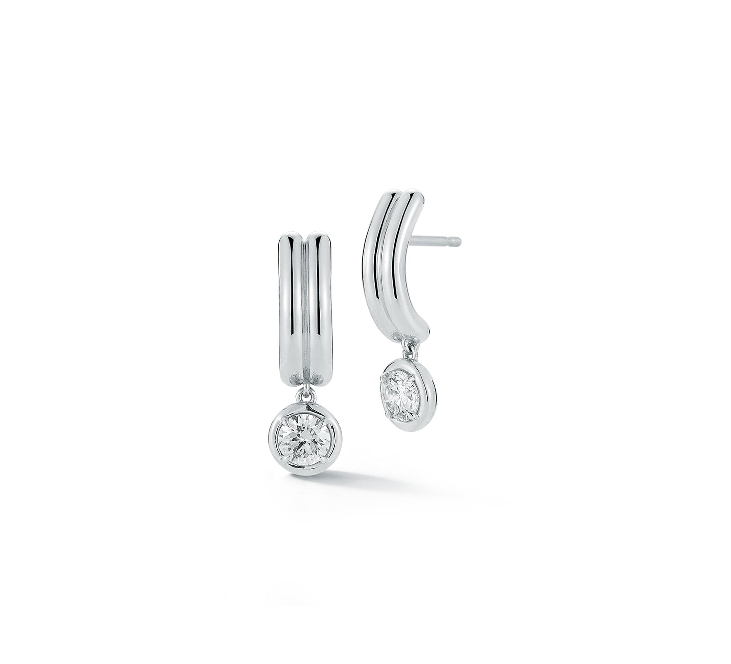 FORME Single Diamond Drop Earrings