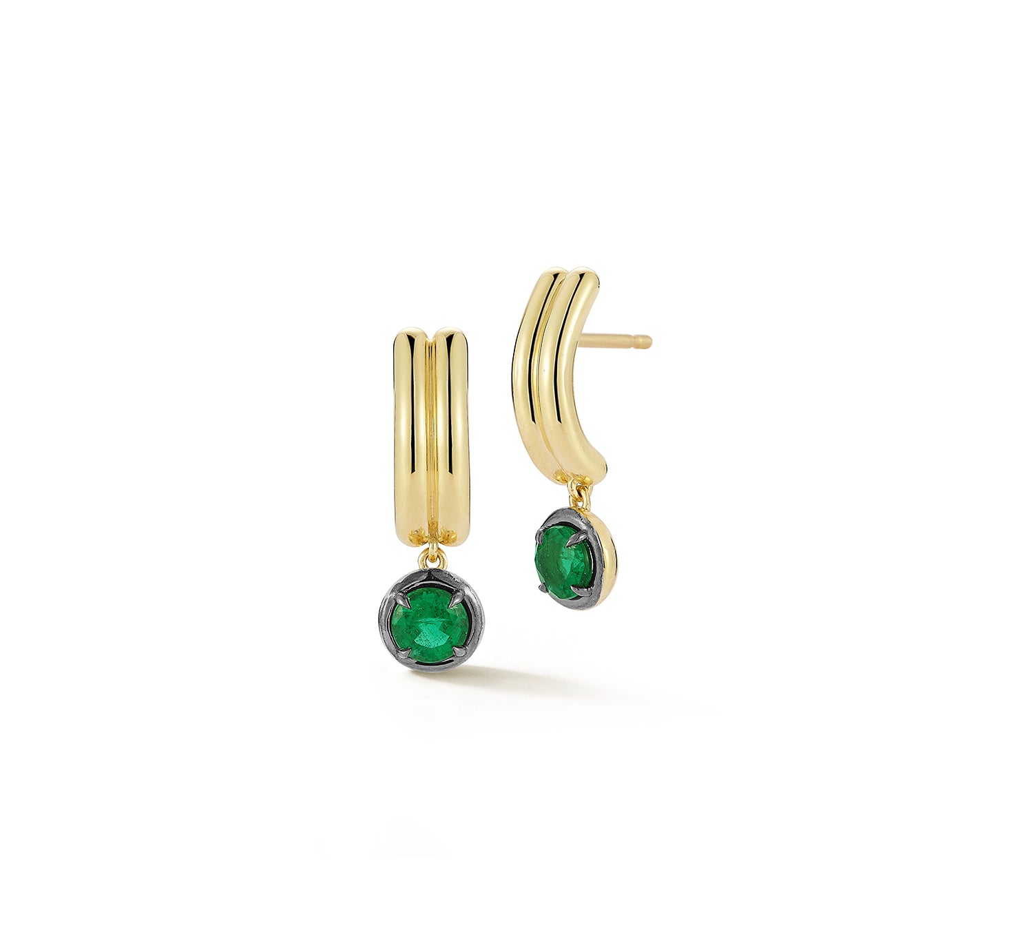 FORME Single Emerald Drop Earrings