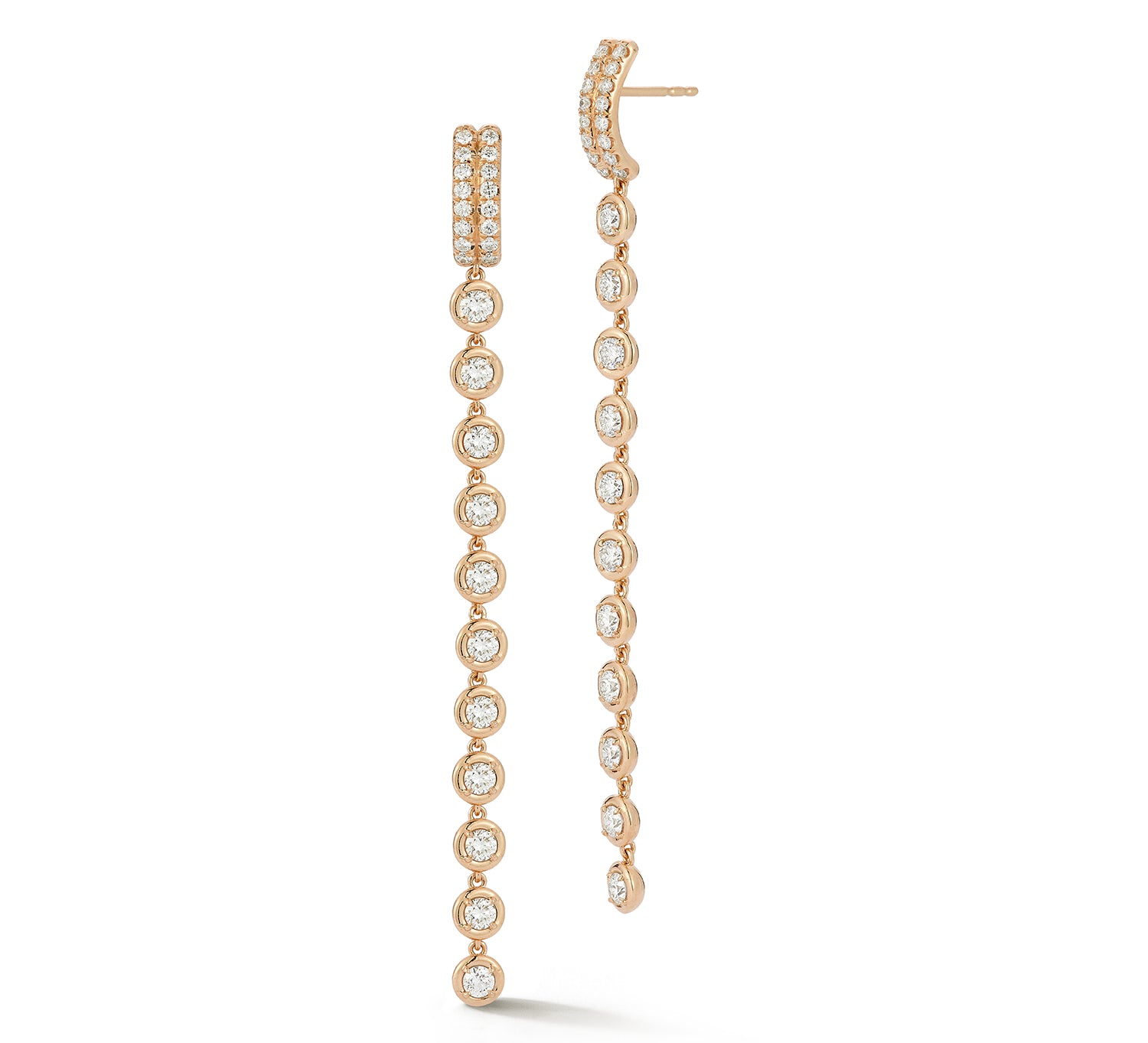FORME Pave 11-Diamond Drop Earrings
