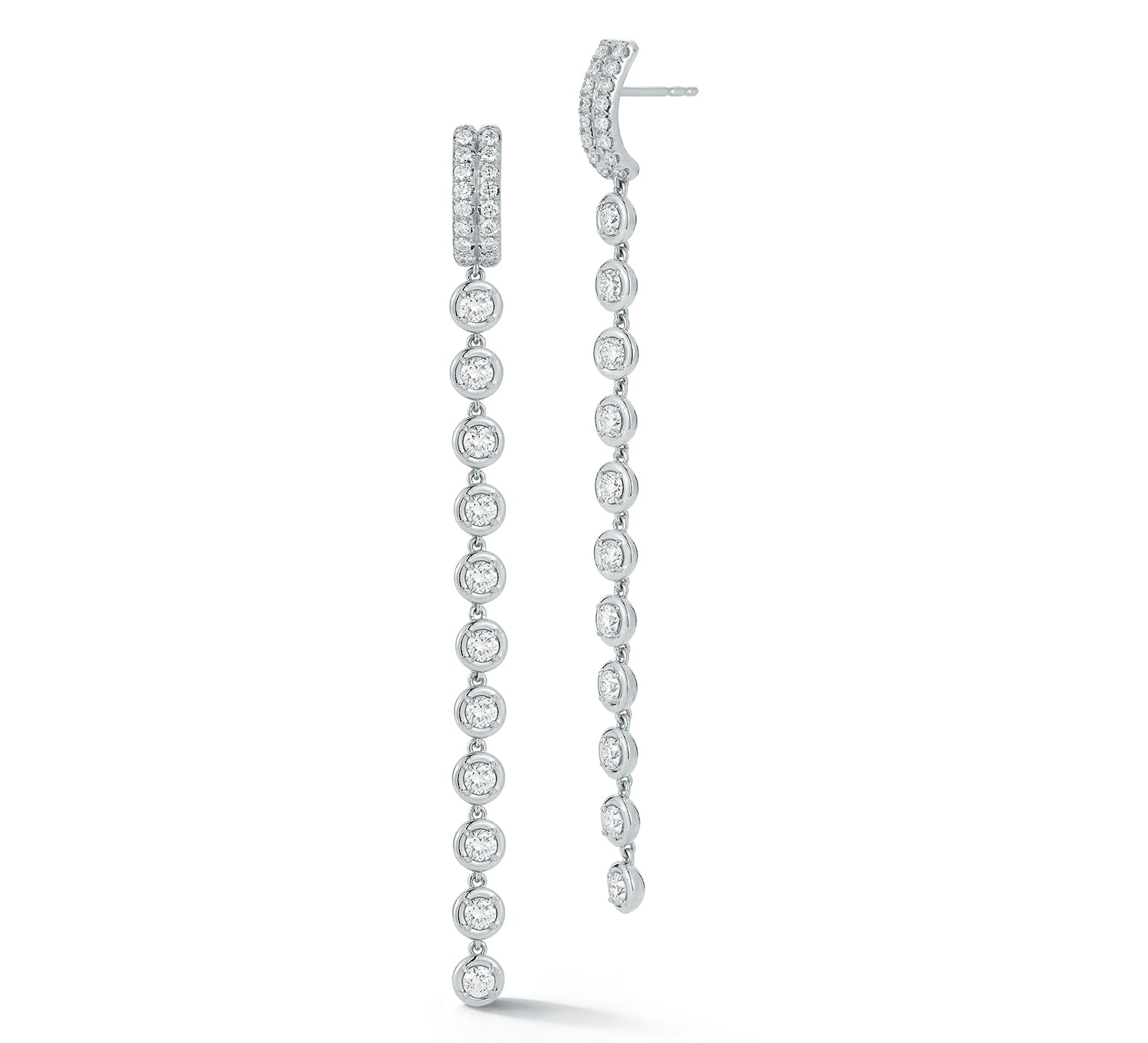FORME Pave 11-Diamond Drop Earrings