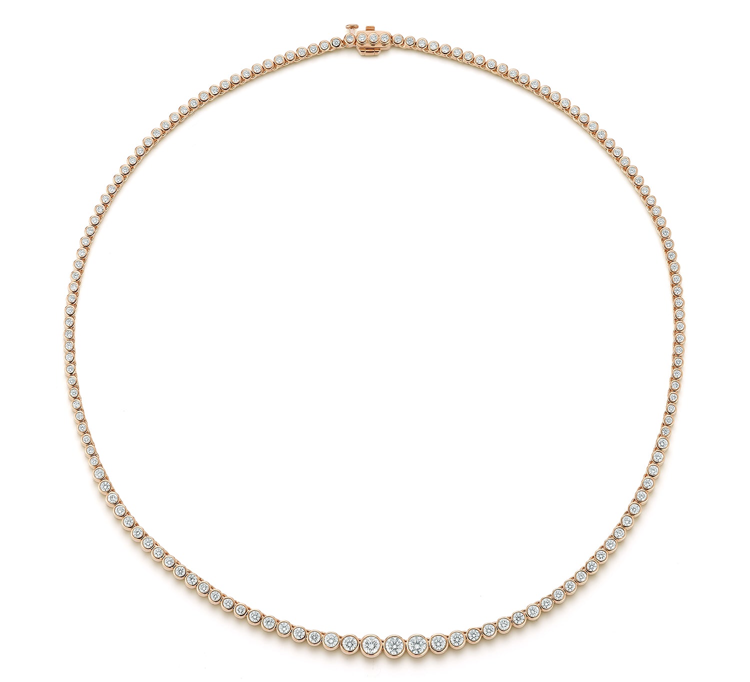 Prive Graduated Diamond Tennis Necklace