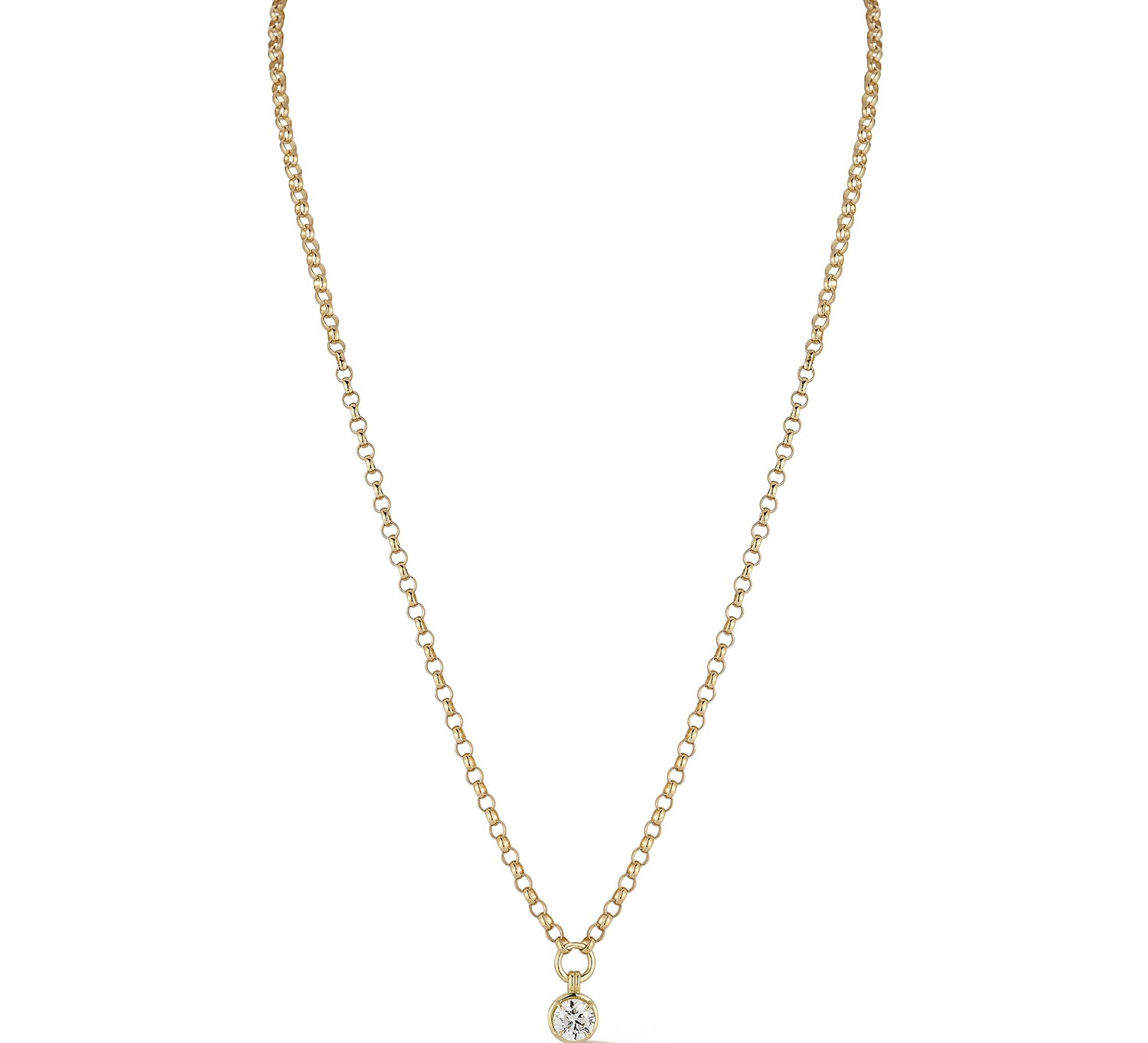 FORME Diamond Round Solitaire Necklace