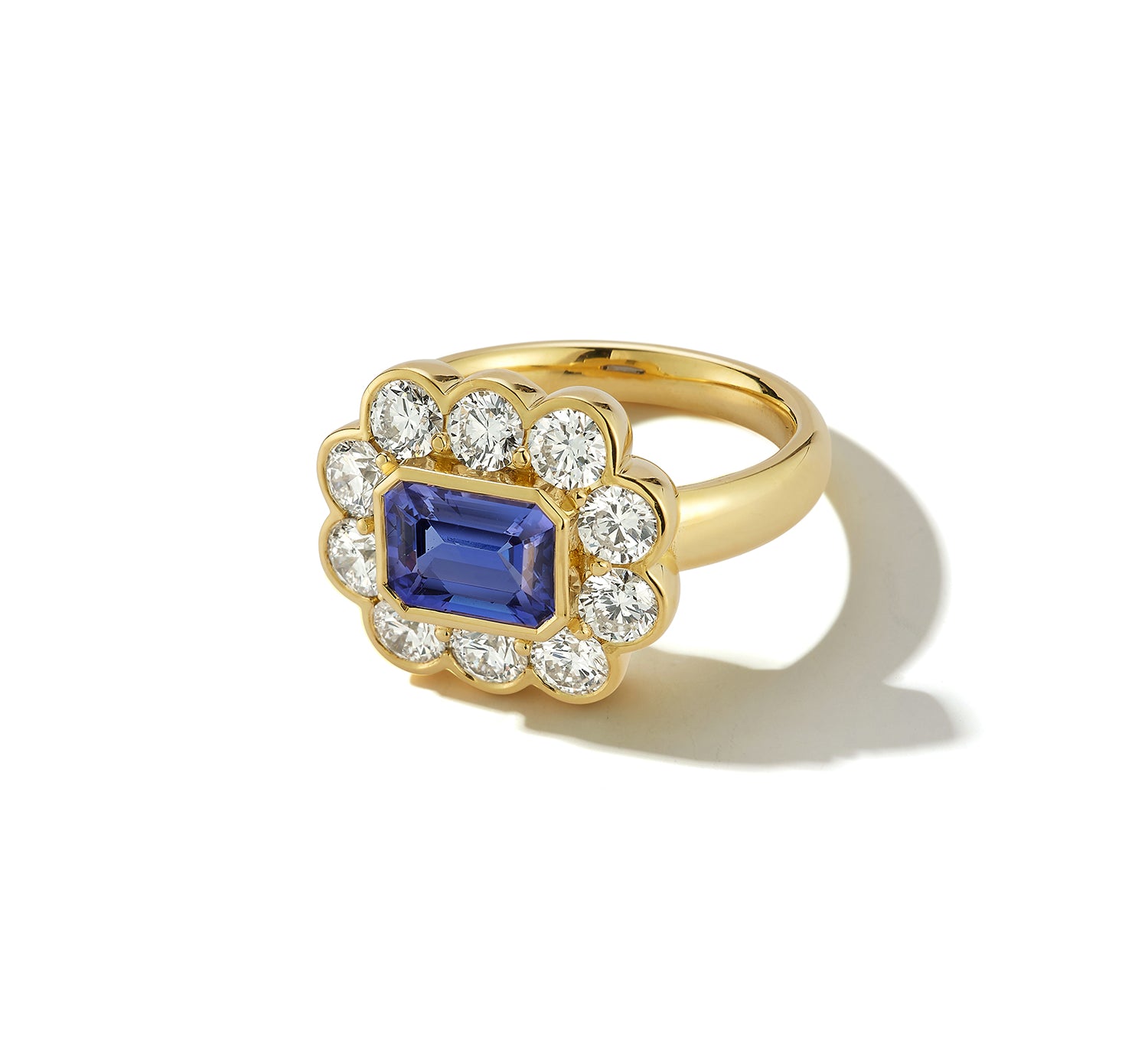 Forget Me Not Tanzanite and Diamond Ring