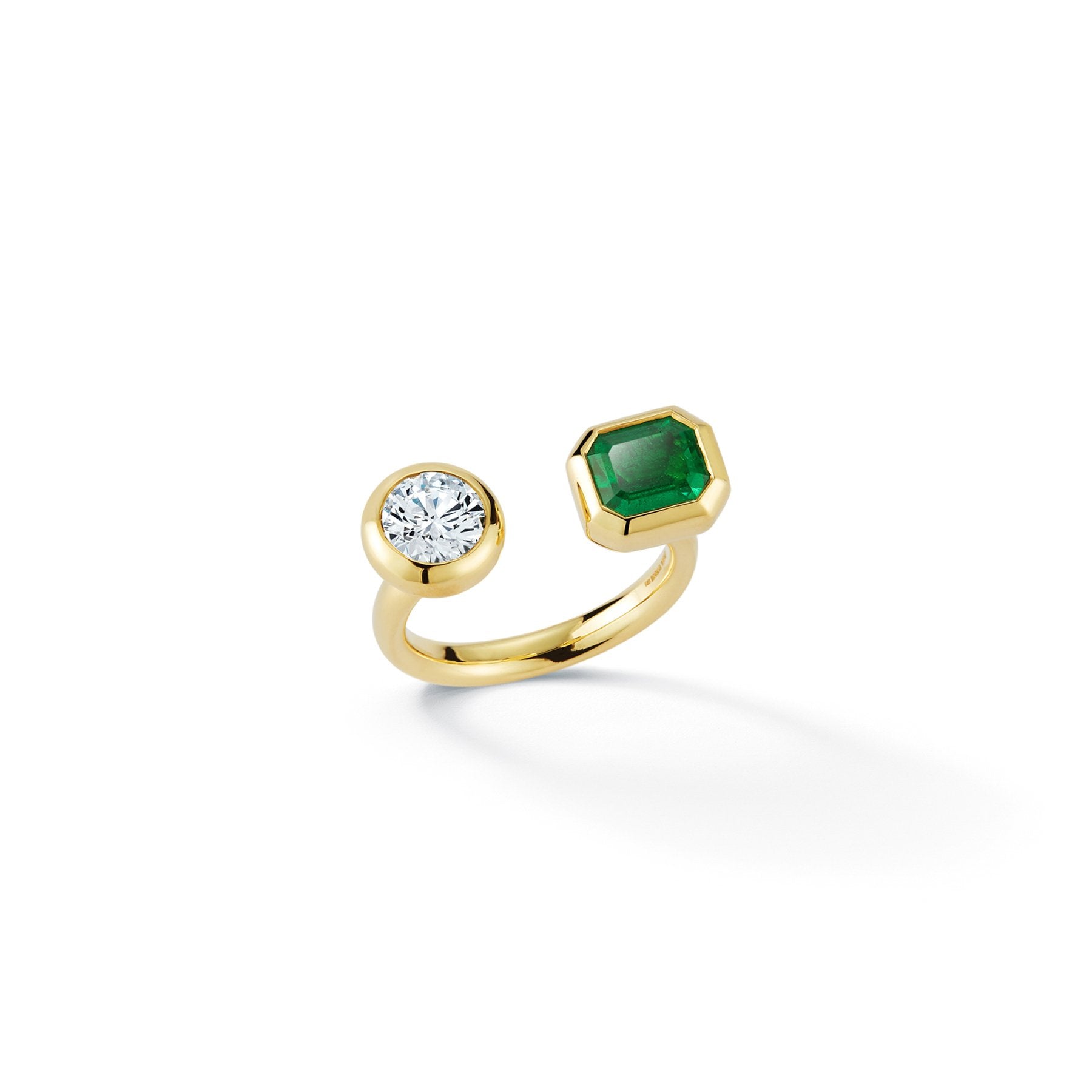 Lab Grown .75ctw. Diamond Two-Stone Fashion Ring in 14k White Gold