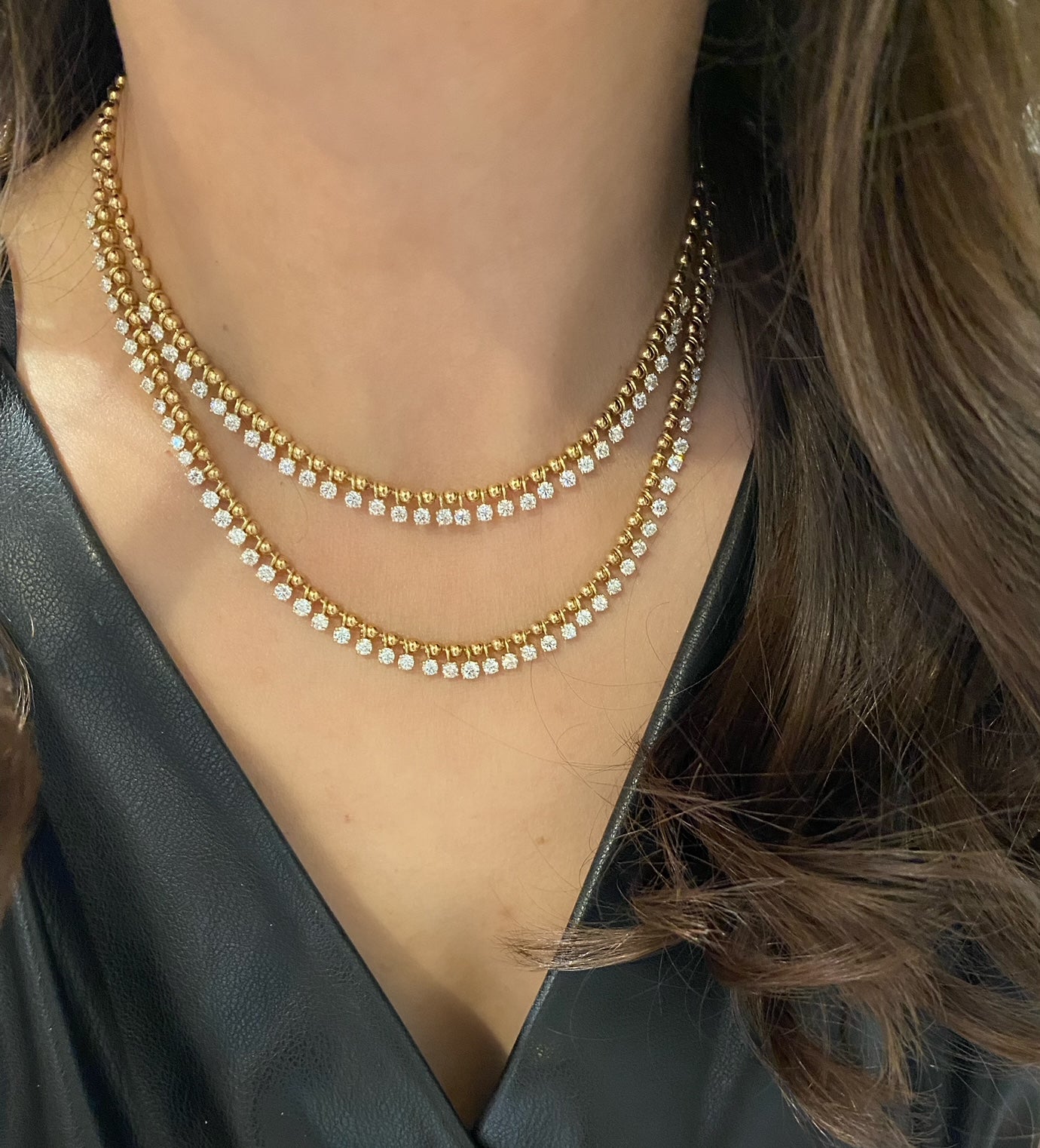Connexion Diamond Fringe Necklace – Jemma Wynne