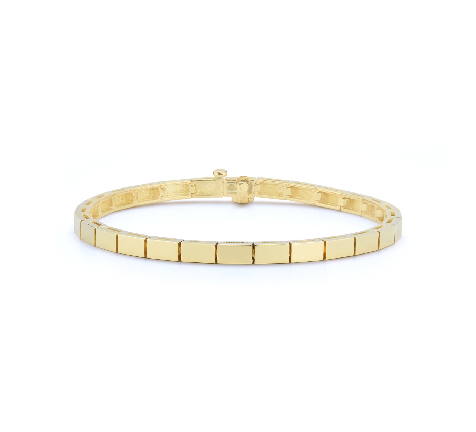 Modern Deco Gold Tennis Bracelet