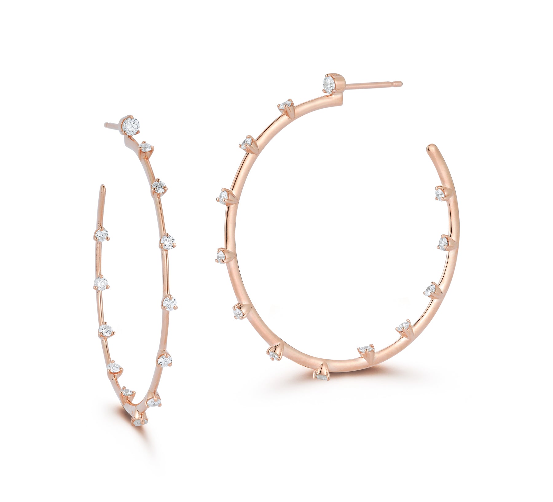 Connexion Classic Large Diamond Hoops