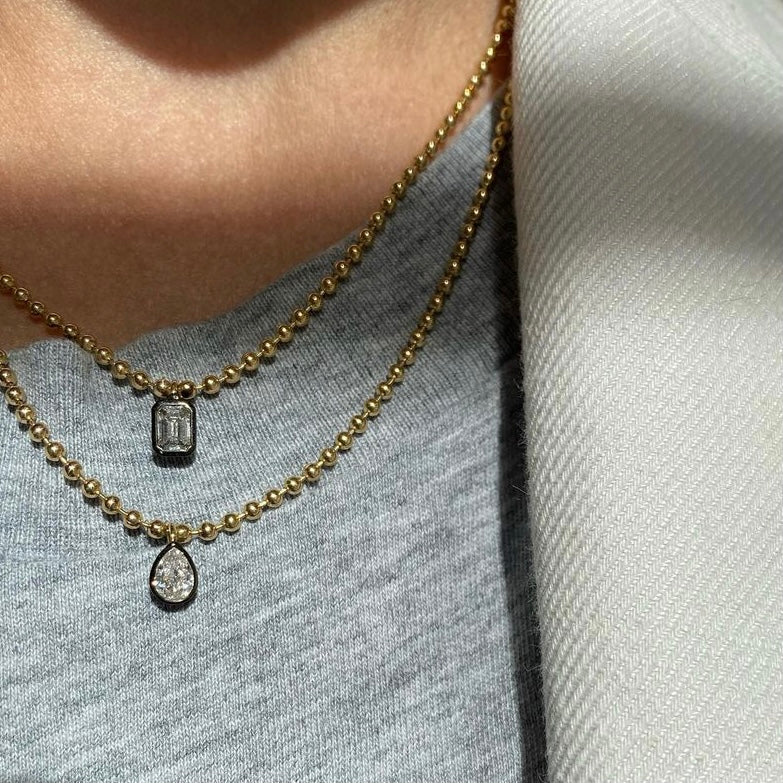 Connexion Diamond Pear Solitaire Necklace – Jemma Wynne