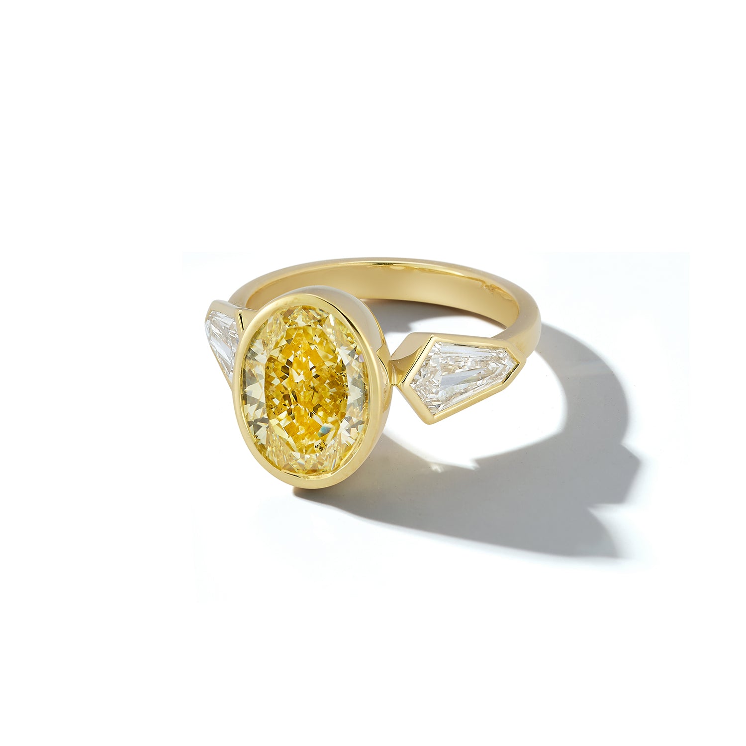 Bespoke Yellow Diamond Oval 