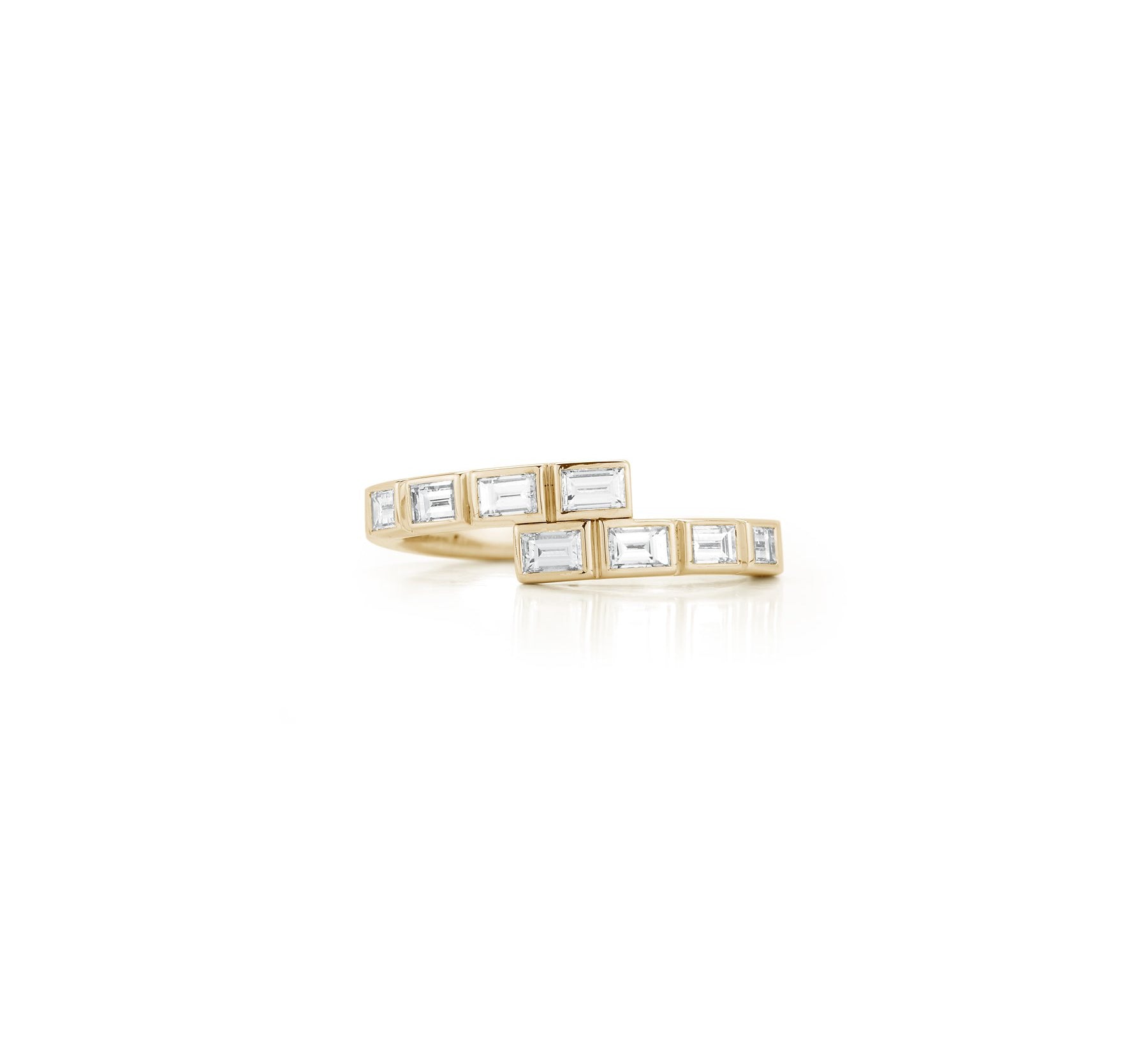 Modern Deco Diamond Baguette Ring