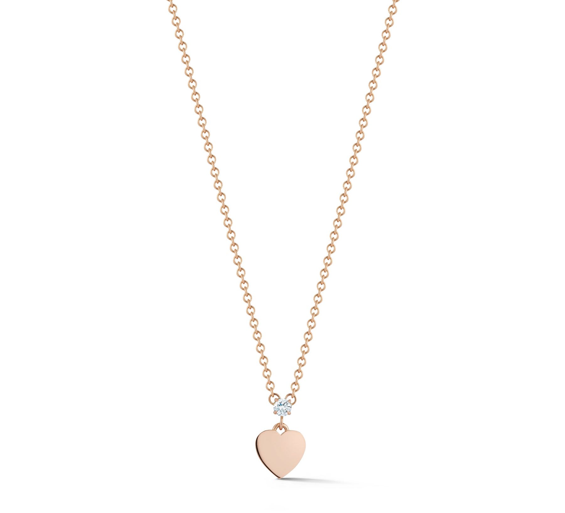 Personalized Diamond Heart Engraveable Necklace