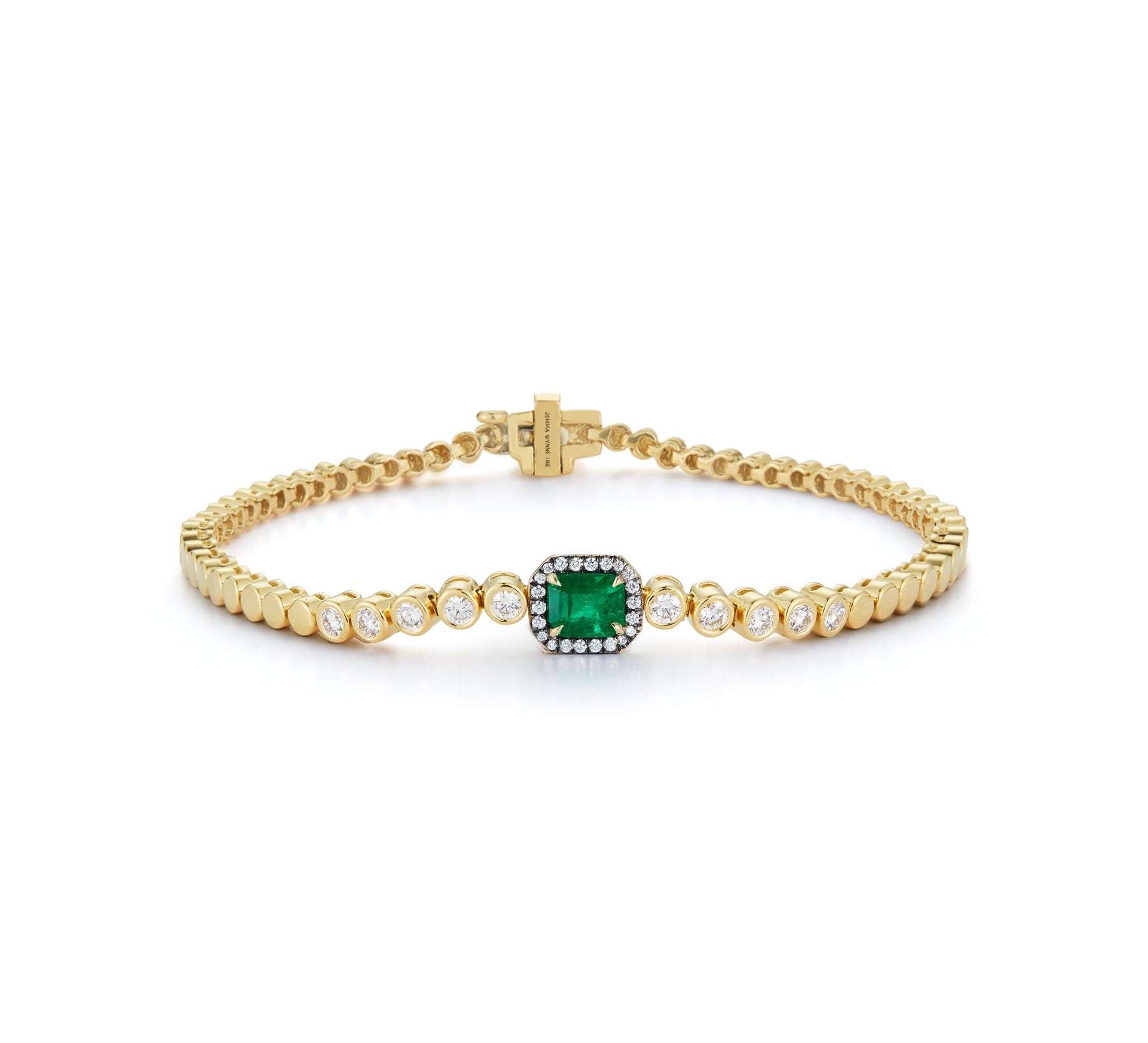Prive Emerald and Diamond Tennis Bracelet