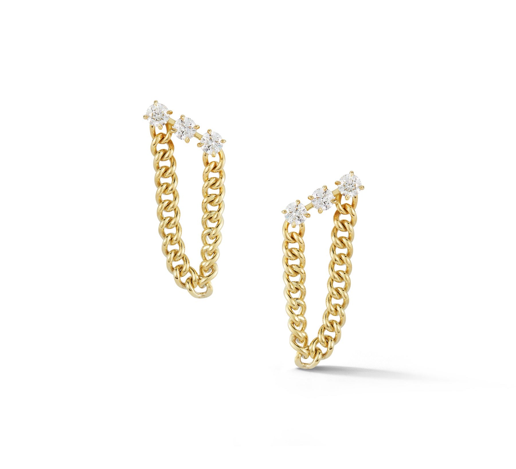 Toujours Diamond Studs with Draped Chain